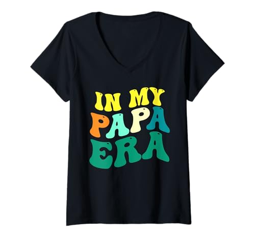 Damen Vater Bester Papa T-Shirt mit V-Ausschnitt von Bester Papa der Welt Vatertag