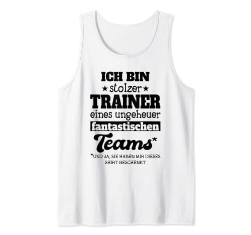 Herren Trainer Stolzer Fussball-Trainer Handball Bester Trainer Tank Top von Bester Trainer der Welt Geschenk Spruch Design