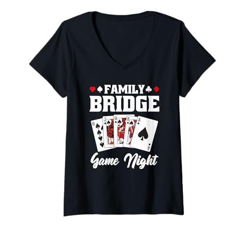 Damen Lustiger Bridge Spruch Männer Frauen Bridge Game Night T-Shirt mit V-Ausschnitt Damen Lustiger Bridge Spruch Männer Frauen Bridge Game Night T-Shirt mit V-Ausschnitt von Bestes Bridgespieler Outfit