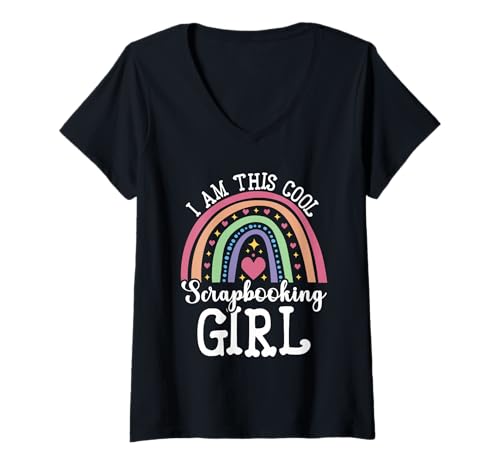 Damen Niedliches Scrapbooking Novelty Mädchen Frauen Basteln T-Shirt mit V-Ausschnitt Damen Niedliches Scrapbooking Novelty Mädchen Frauen Basteln T-Shirt mit V-Ausschnitt von Bestes Scrapbook Apparel Für Frauen Mädchen