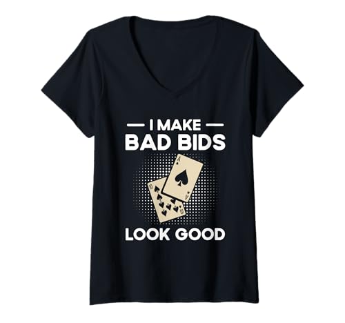 Damen Cooles Kartenspiel Design Für Männer Frauen Spades Turnier T-Shirt mit V-Ausschnitt Damen Cooles Kartenspiel Design Für Männer Frauen Spades Turnier T-Shirt mit V-Ausschnitt von Bestes Spades Spieler Apparel