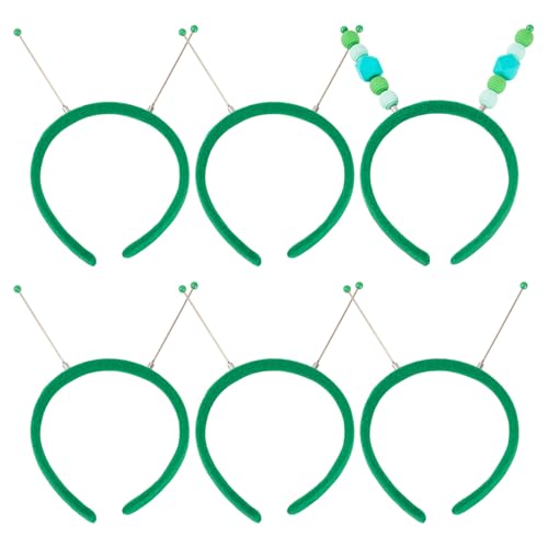 Bestewelry 5 Stück 210 x 120 x 14 mm Perlen Haarreifen Kunststoff Haarbänder Stoffkamm Stirnbänder für Frauen DIY Perlen Stirnband Party Tanzen Dekoration, Grün von Bestewelry