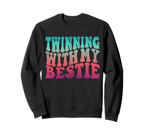 Süße Freundschaft mit meiner besten Freundin Spirit Week Twin Girl Sweatshirt Süße Freundschaft mit meiner besten Freundin Spirit Week Twin Girl Sweatshirt von Bestfriend Matching Cute Twin Day BFF Graphic