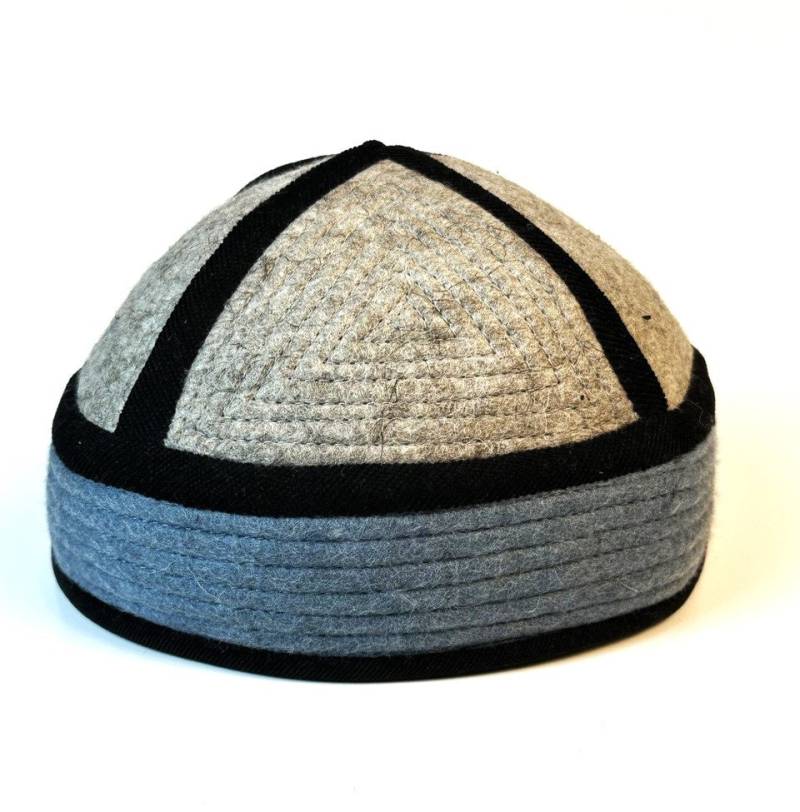Filz Mütze Gesteppt Handarbeit 100% Merinowolle Cord Tubeteika Asien قبعة Hat Topi Size 54/56/58/60 Unisex Geschenkidea von BestfromZentralAsia