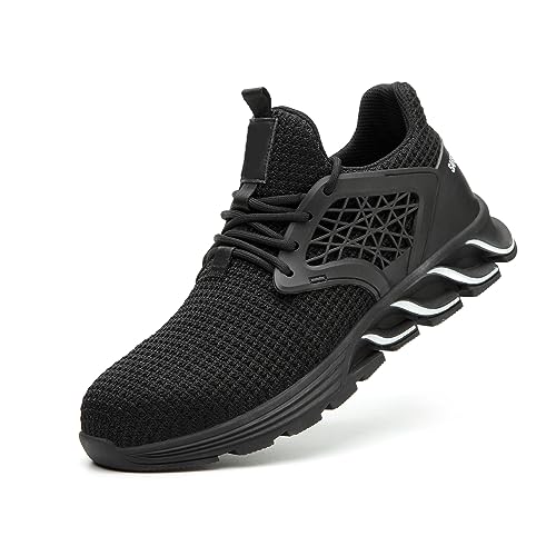 bestgift Arbeitsversicherungsschuhe Herren Stahlkopf Anti-Smash Anti-Punktion Sicherheitsschuhe, Schwarz, 10 bestgift Arbeitsversicherungsschuhe Herren Stahlkopf Anti-Smash Anti-Punktion Sicherheitsschuhe, Schwarz, 10 von Bestgift