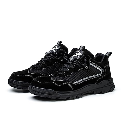 Bestgift Herren Arbeitsversicherung Schuhe Anti-Smashing Anti-Piercing Sicherheitsschuhe Stahlkappe Arbeitsschuhe, Schwarz , 43 1/3 EU Bestgift Herren Arbeitsversicherung Schuhe Anti-Smashing Anti-Piercing Sicherheitsschuhe Stahlkappe Arbeitsschuhe, Schwarz , 43 1/3 EU von Bestgift