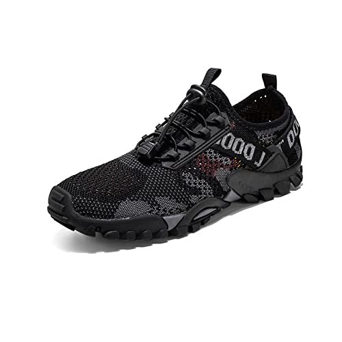 Bestgift Herren Bequeme Mesh Atmungsaktiv Rock Klettern Casual Sport Herren Schuhe, Schwarz / Camouflage, 41 1/3 EU von Bestgift