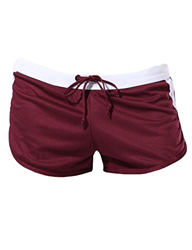 Bestgift Herren Sport Training Fitness Shorts Elastisch G-Cup Vintage Cargo Short Kaffee XL von Bestgift