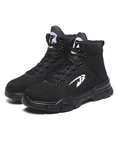Bestgift Herren Unisex Stahlkappe Arbeitsstiefel Silp Resistant Leichte Industrie Bau Sicherheitsschuhe, Schwarz , 41 1/3 EU Bestgift Herren Unisex Stahlkappe Arbeitsstiefel Silp Resistant Leichte Industrie Bau Sicherheitsschuhe, Schwarz , 41 1/3 EU von Bestgift