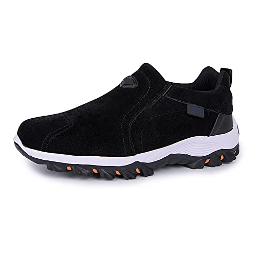 Bestgift Herren-Wanderschuhe, rutschfest, verschleißfest, atmungsaktiv, Outdoor-Wanderschuhe, Low-Top-Schuhe, Schwarz , 45 EU von Bestgift