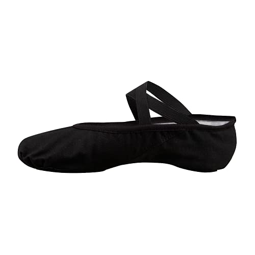 Bestgift Mädchen Ballettschuhe für Kinder und Erwachsene Tanzschuhe Weiche Ledersohle Yoga Schuhe, Schwarz , 44.5 EU Schmal von Bestgift