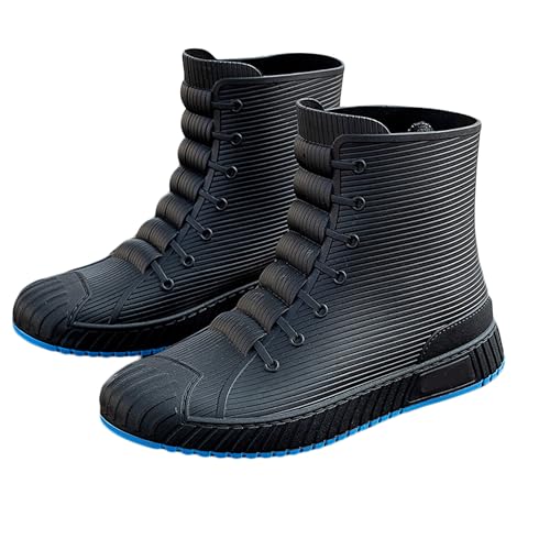 Bestgift Regenschuhe, wasserdicht, gepolstert, rutschfest, verschleißfest, Regenstiefel, blau, 42 2/3 EU von Bestgift