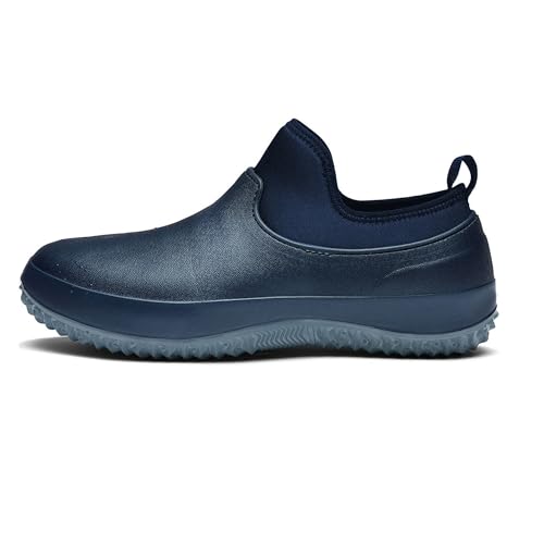 Bestgift Regenschuhe Herren und Damen Gastronomie Autowäsche Low-Top rutschfeste Arbeitsschuhe Kochschuhe, blau, 37 1/3 EU von Bestgift