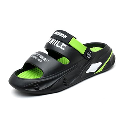 Bestgift Sandalen Herren Casual Dicker Boden Dual Use Strand Sandalen Hausschuhe, grün, 38 2/3 EU von Bestgift