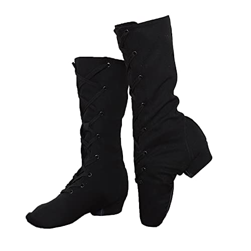 Bestgift Tanzschuhe Jazz Boots Female Soft Bottom Practice Shoes, Schwarz , 39 EU von Bestgift