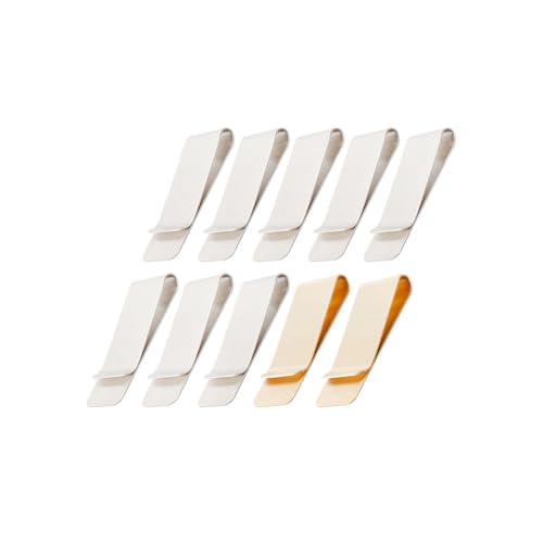 Bestgle 10 Stück Geldklammern, Geldklammer aus Metall, dünn, tragbar, für Banknoten, Rechnung, Kreditkarten, fester Ausweishalter (8 in Silber + 2 in Gold) von Bestgle