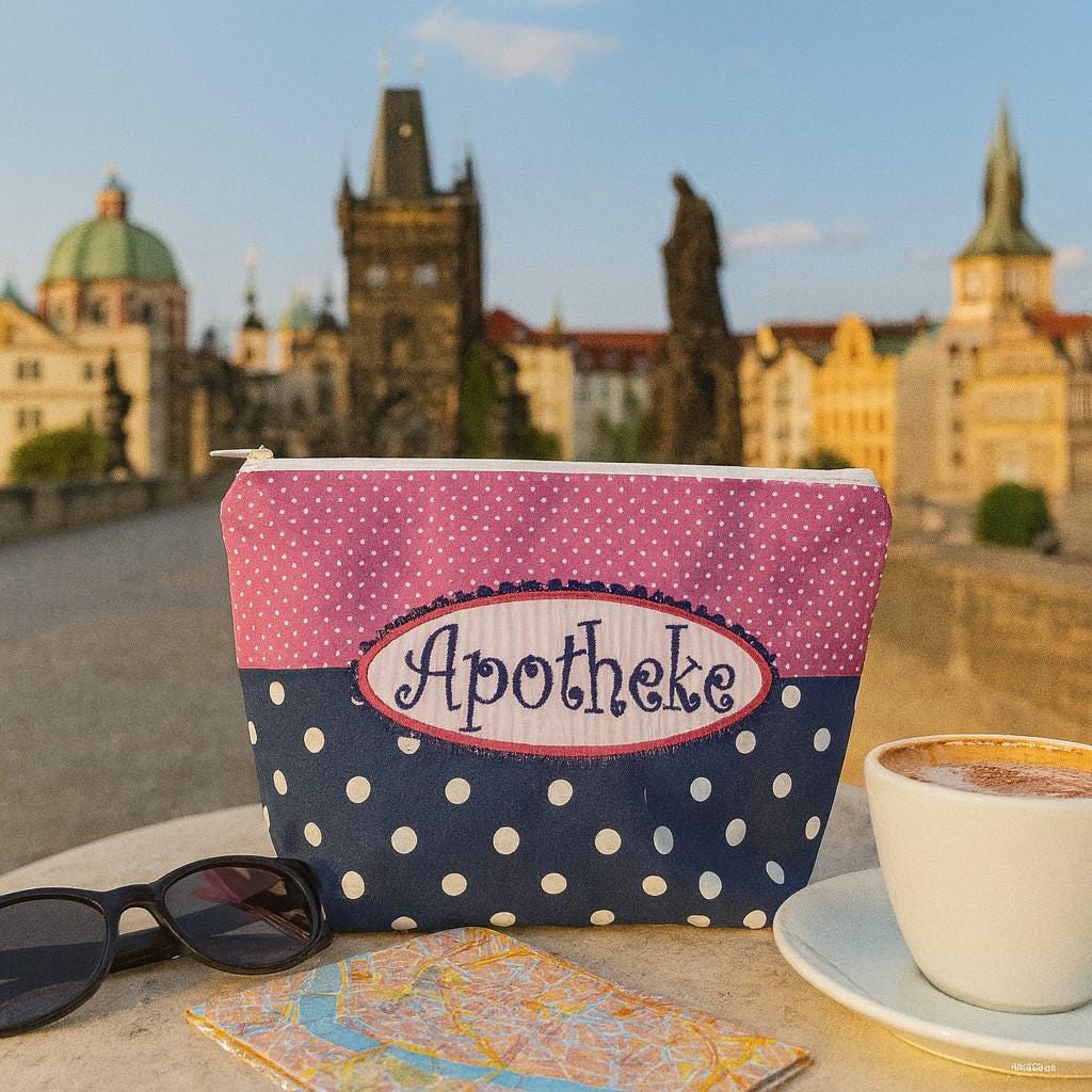 Bestickte Apotheke /Marine - Pink/ Reiseapotheke Notfalltasche, Erste Hilfe, Medikamente, First Aid Kit, Pharmacy, Notfall, Reisefieber Bestickte Apotheke /Marine - Pink/ Reiseapotheke Notfalltasche, Erste Hilfe, Medikamente, First Aid Kit, Pharmacy, Notfall, Reisefieber von Bestickend