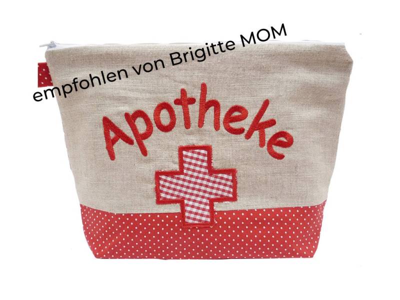 Bestickte Apotheke //Rot - Natur// Reiseapotheke Notfalltasche, Erste Hilfe, Medikamente, First Aid Kit, Pharmacy, Notfall, Reisefieber Bestickte Apotheke //Rot - Natur// Reiseapotheke Notfalltasche, Erste Hilfe, Medikamente, First Aid Kit, Pharmacy, Notfall, Reisefieber von Bestickend