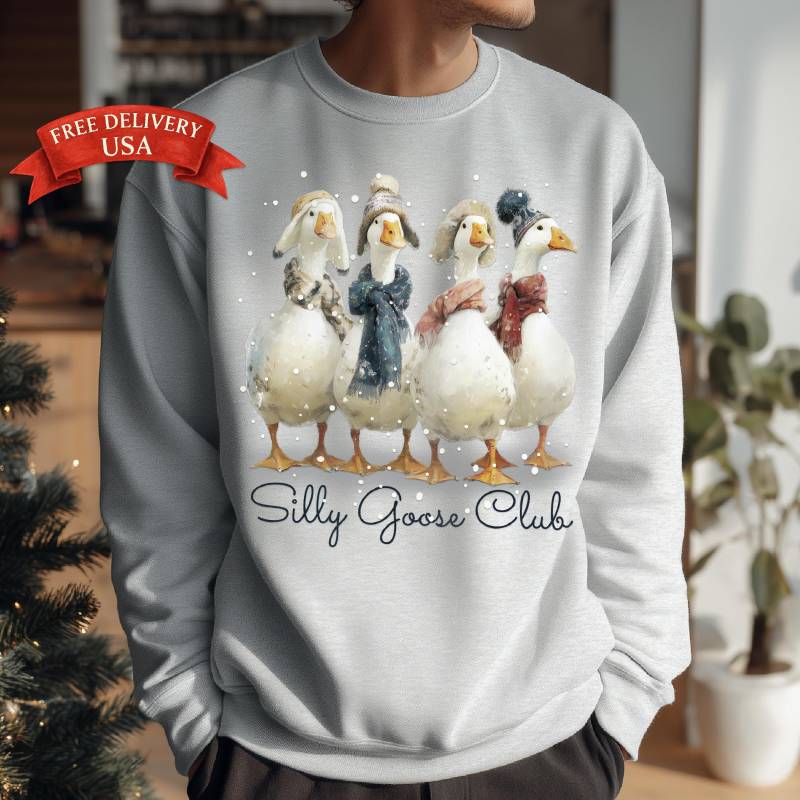 Dumme Gans Weihnachten Sweatshirt, Gildan 18000 Crewneck, Unisex Pullover von BestieDesignGifts