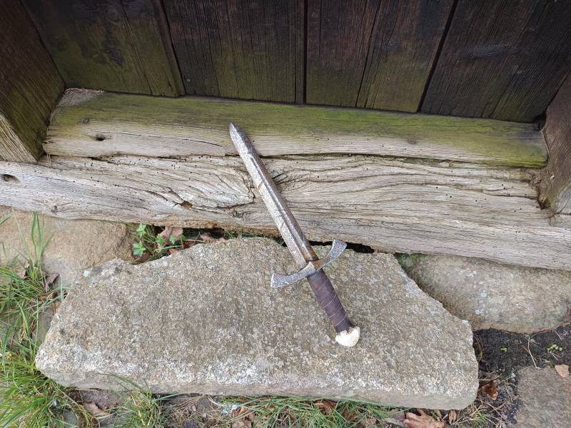 Larp Polsterwaffe Requisite - Verwittertes Kurzschwert von BestinSlotLARP