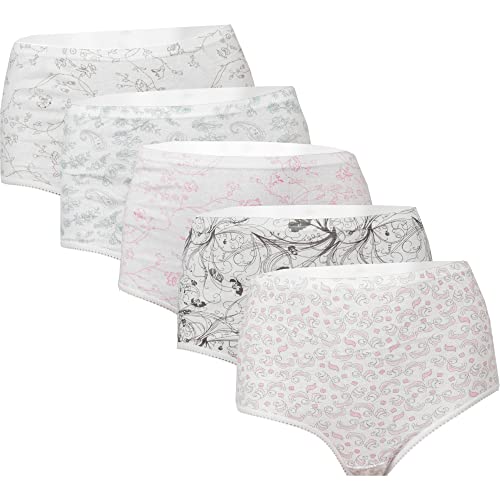 Bestlivings 5er Pack Damen Slips mit Muster, 100% Baumwolle M - 3XL, Bedruckt oder Bestickt, hohe Taille mit Gummibund, Hüftslip mit hohem Bestlivings 5er Pack Damen Slips mit Muster, 100% Baumwolle M - 3XL, Bedruckt oder Bestickt, hohe Taille mit Gummibund, Hüftslip mit hohem von Bestlivings