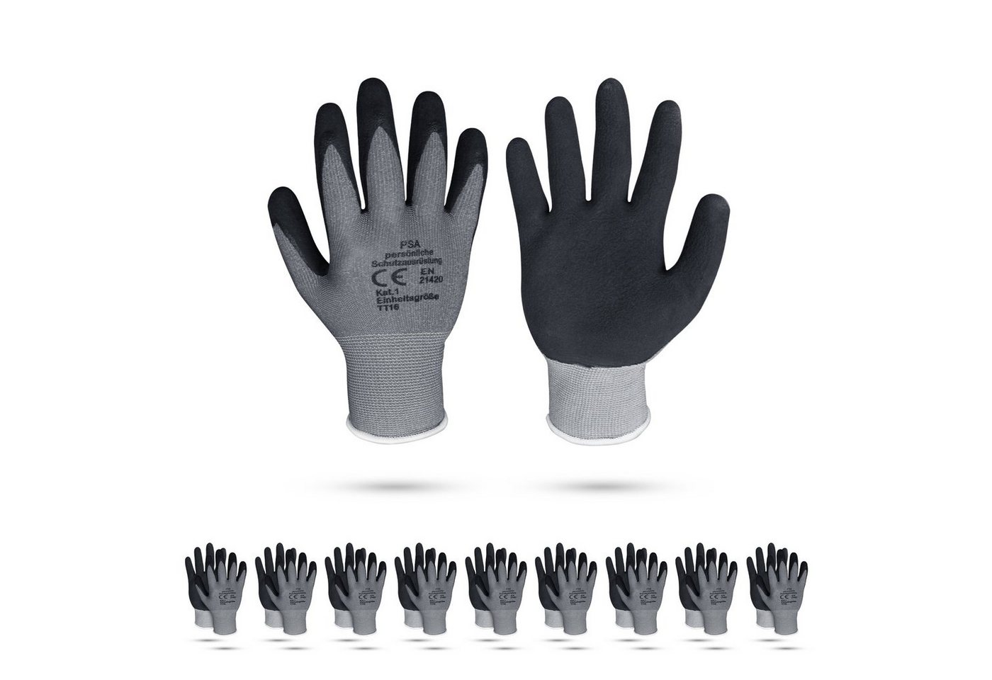 Bestlivings Arbeitshandschuhe Arbeitshandschuhe FLEX PRO", extra Flexibilität - 10er Pack Robuste Arbeitshandschuhe Montagehandschuhe Schutz-Handschuhe" von Bestlivings