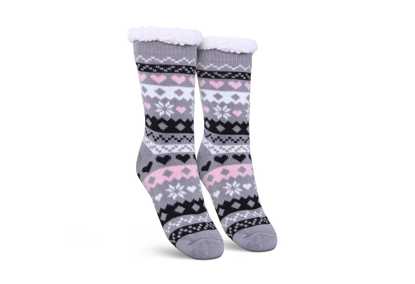 Bestlivings Kuschelsocken Haussocken Norweger Herz" (1-Paar) Hüttensocken ABS / Teddyfutter - Norweger Socken Stoppersocken" von Bestlivings