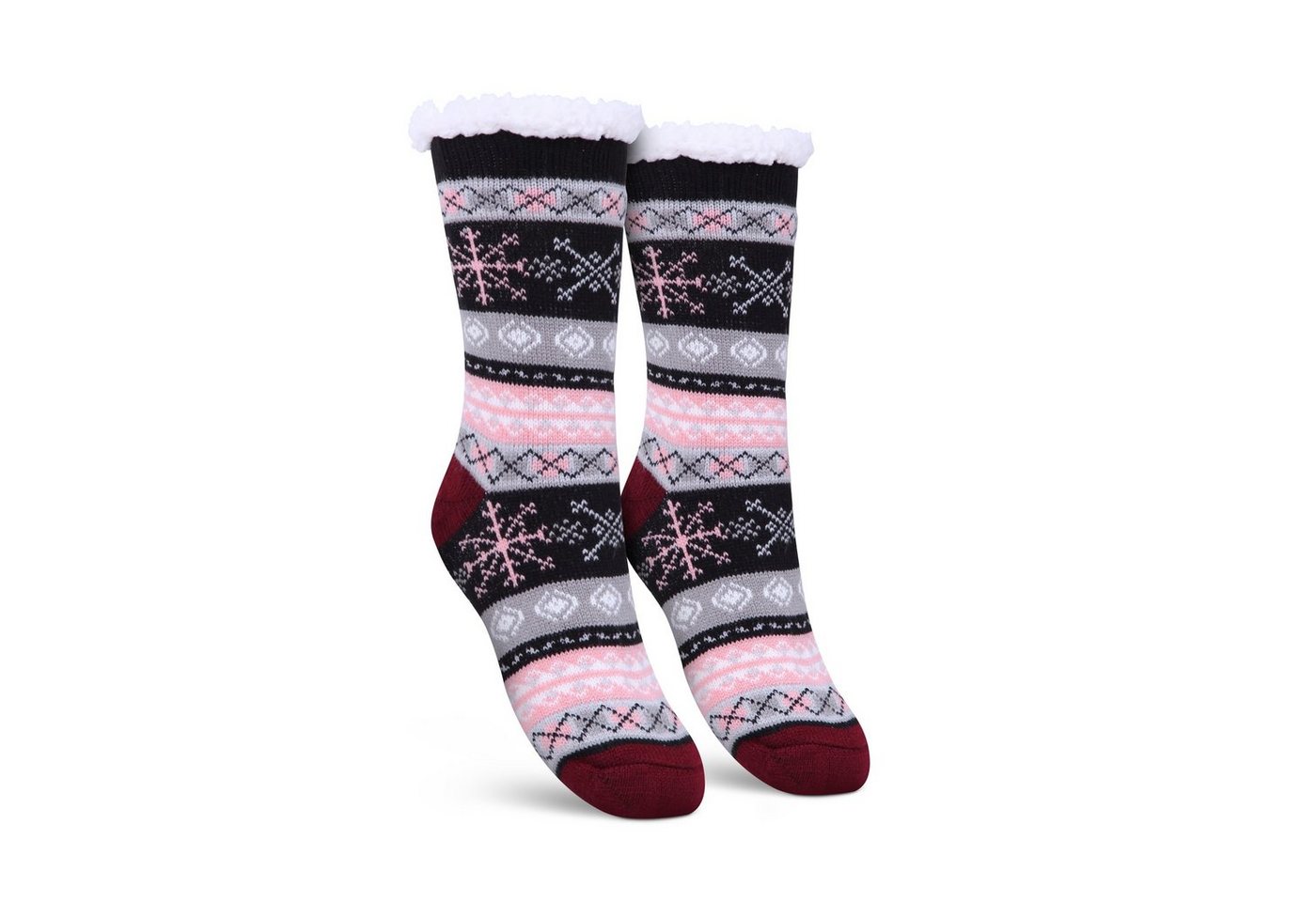 Bestlivings Kuschelsocken Haussocken Norweger Schneeflocke" (1-Paar) Hüttensocken ABS / Teddyfutter - Norweger Socken Stoppersocken" von Bestlivings