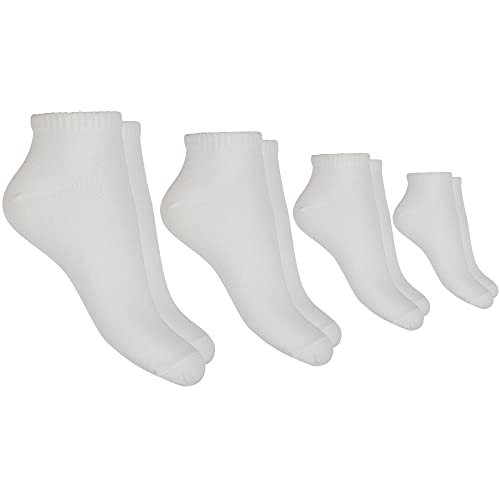 Bestlivings Sneaker - Damensocken (8 Paar) Basic Socken Weiß, Größe: 35-38 mit komfortablem Rippbündchen, hoher Baumwollanteil von Bestlivings