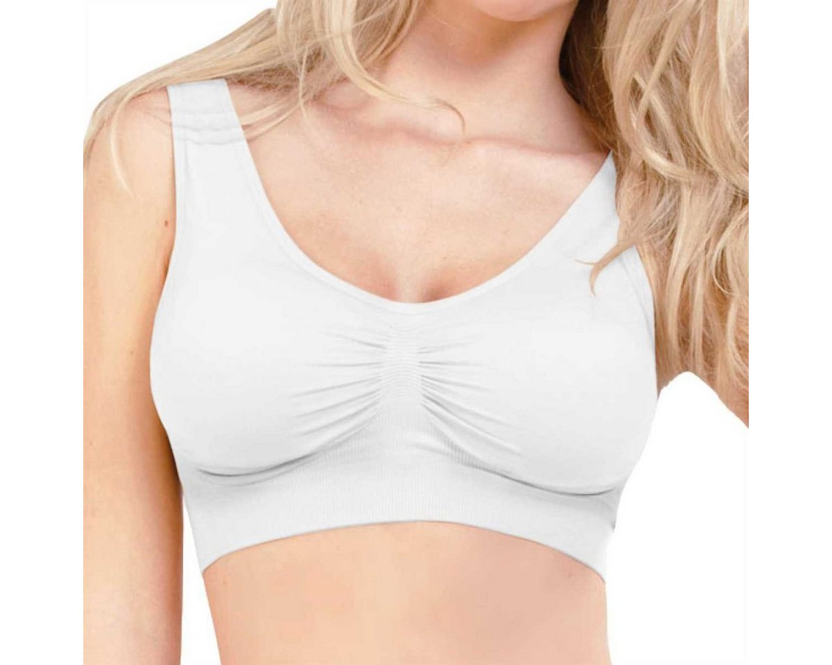 Bestlivings T-Shirt-BH (1-tlg., 1 Stück) Damen Basic Wohlfühl BH mit Polster" Sport BH Bralette - ohne Bügel - Nahtloser Gepolsterter Bra Top" von Bestlivings