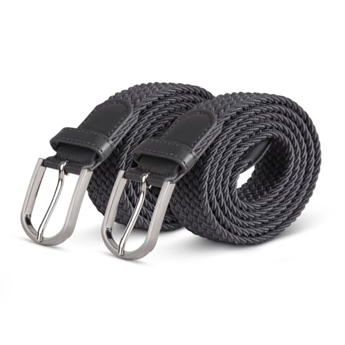 Bestlivings hemmy Stretchgürtel (2er Pack) Flechtgürtel in vielen Variationen - Elastischer Stoffgürtel, dehnbarer Gürtel ohne Löcher für Damen Herren von Bestlivings