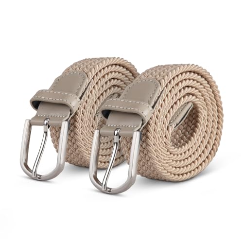 Bestlivings hemmy Stretchgürtel (2er Pack) Flechtgürtel in vielen Variationen - Elastischer Stoffgürtel, dehnbarer Gürtel ohne Löcher für Damen Herren von Bestlivings