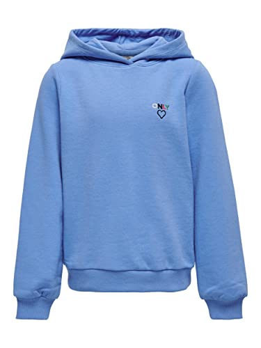 ONLY A/S Mädchen Kognoomi L/S Logo Hood Swt Noos Kapuzenpullover, Provence/Print:multicol Logo, 158-164 EU von ONLY