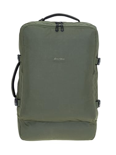 Bestway Handgepäck Rucksack Cabin 300 Reisetasche Laptoprucksack Wäschefach Tasche Herren Damen XL Weekender Overnight backpack groß 40324 + Beutel (Oliv Green (2600) + 1L Beutel) von Bestway