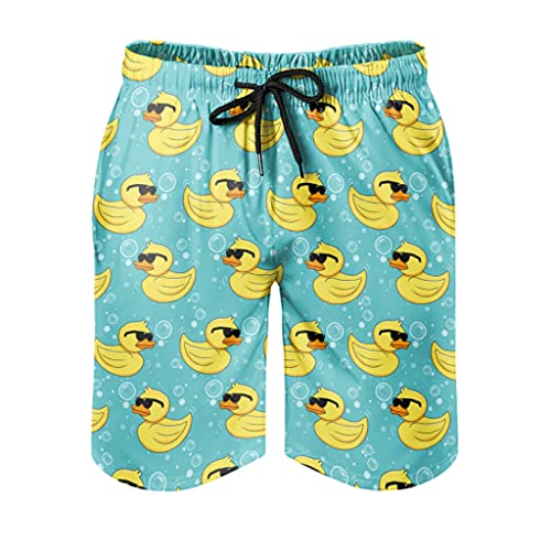 Gelb Ente Herren Badeshorts Badehose Kurz Schnelltrockend Beachshorts Boardshorts Strandshorts Trainingshose Freizeitshorts von Bestwe
