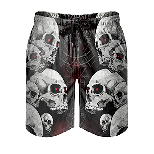 Wikinger Runen Totenkopf Badehose für Herren Jungen Badeshorts Kurz Schnelltrockend Beachshorts Boardshorts Strandshorts Schwimmhose Freizeitshorts White 3XL Wikinger Runen Totenkopf Badehose für Herren Jungen Badeshorts Kurz Schnelltrockend Beachshorts Boardshorts Strandshorts Schwimmhose Freizeitshorts White 3XL von Bestwe