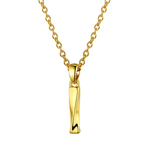 Bestyle Buchstaben Anhänger Gold Halskette Damen Schmuck aus Edelstahl Women Necklace Initialen Kette 45-50cm buchstabe i von Bestyle