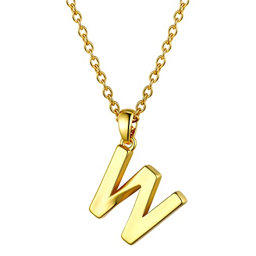 Bestyle Buchstaben Anhänger Gold Halskette Damen Schmuck aus Edelstahl Women Necklace Initialen Kette 45-50cm buchstabe w Bestyle Buchstaben Anhänger Gold Halskette Damen Schmuck aus Edelstahl Women Necklace Initialen Kette 45-50cm buchstabe w von Bestyle