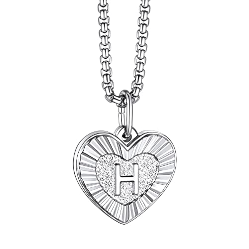 Bestyle Kette Damen mit Buchstabe H Initialen Herz Anhänger Lette Necklace Anfangsbuchstaben Halskette aus Edelstahl Silber Bestyle Kette Damen mit Buchstabe H Initialen Herz Anhänger Lette Necklace Anfangsbuchstaben Halskette aus Edelstahl Silber von Bestyle
