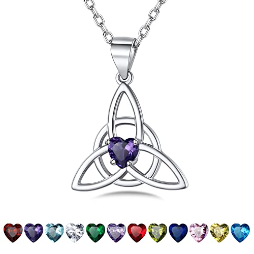 Bestyle Ketten für Frauen Amethyst Halskette mit Geburtsstein Februar Silber 925 Trinität Knot Schmuck Crystal Necklace Geschenke für Frauen Mädchen Oma Freundin Bestyle Ketten für Frauen Amethyst Halskette mit Geburtsstein Februar Silber 925 Trinität Knot Schmuck Crystal Necklace Geschenke für Frauen Mädchen Oma Freundin von Bestyle