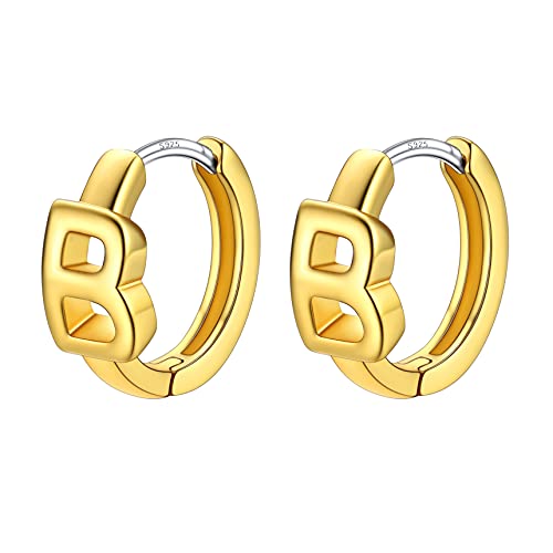 Bestyle Ohrringe für Damen mit Buchstabe B Huggie Hoop Initial Creolen Gold Damen Alphabete Ohr Piercing für Geburtstag Valentinstag Valentinstag Bestyle Ohrringe für Damen mit Buchstabe B Huggie Hoop Initial Creolen Gold Damen Alphabete Ohr Piercing für Geburtstag Valentinstag Valentinstag von Bestyle