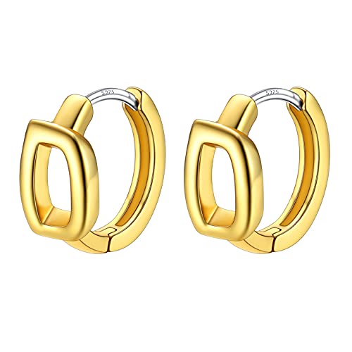 Bestyle Ohrringe für Damen mit Buchstabe D Huggie Hoop Initial Creolen Gold Damen Alphabete Ohr Piercing für Geburtstag Valentinstag Valentinstag von Bestyle