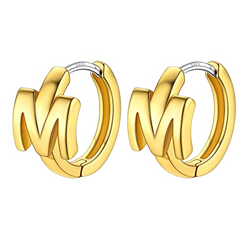 Bestyle Ohrringe für Damen mit Buchstabe M Huggie Hoop Initial Creolen Gold Damen Alphabete Ohr Piercing für Geburtstag Valentinstag Valentinstag Bestyle Ohrringe für Damen mit Buchstabe M Huggie Hoop Initial Creolen Gold Damen Alphabete Ohr Piercing für Geburtstag Valentinstag Valentinstag von Bestyle
