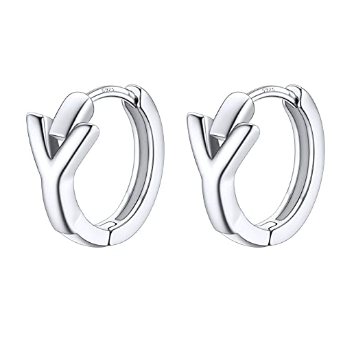 Bestyle Ohrringe für Damen mit Buchstabe Y Huggie Hoop Initial Creolen Silber Damen Alphabete Ohr Piercing für Geburtstag Valentinstag Valentinstag Bestyle Ohrringe für Damen mit Buchstabe Y Huggie Hoop Initial Creolen Silber Damen Alphabete Ohr Piercing für Geburtstag Valentinstag Valentinstag von Bestyle