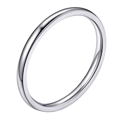 Bestyle Partnerringe Edelstahl Damen Herren Verlobungsring Silber Trauring Eheringe Breite 2mm Ringgröße 67 Promise Ring Freundschaftsringe für Geburtstag Weihnachten von Bestyle