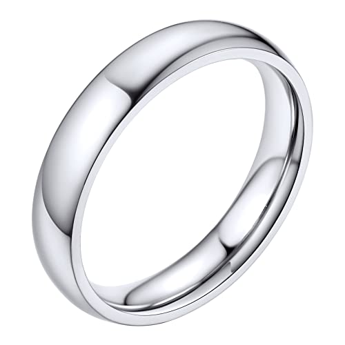 Bestyle Partnerringe Edelstahl Damen Herren Verlobungsring Silber Trauring Eheringe Breite 4mm Ringgröße 67 Promise Ring Freundschaftsringe für Geburtstag Weihnachten von Bestyle