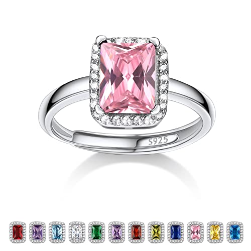 Bestyle Ring Silber 925 Frauen Bling Mondstein Oktober Damenring Verstellbar Fingerring mit Turmalin Heilstein Modeschmuck für Mädchen Bestyle Ring Silber 925 Frauen Bling Mondstein Oktober Damenring Verstellbar Fingerring mit Turmalin Heilstein Modeschmuck für Mädchen von Bestyle