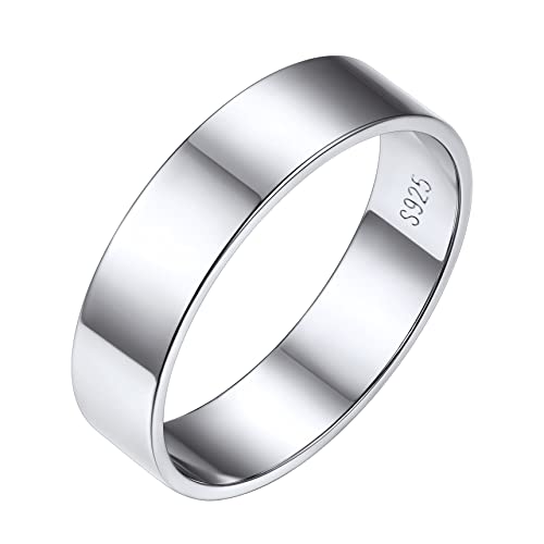 Bestyle Ring Silber 925 Damen Breite 5mm Größe 54 Hochzeitsringe Eheringe Verlobungsring Trauringe Ewigkeitsring von Bestyle