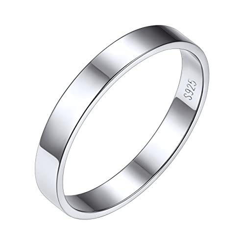 Bestyle Ringe Frauen 925 Sterling Silber Verlobungsring Ringbreite 3mm Größe 59 Hochzeitsringe Eheringe Verlobungsring Trauringe Ewigkeitsring von Bestyle