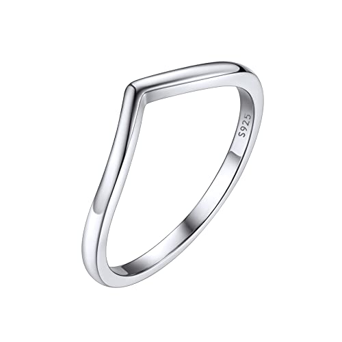 Bestyle Ringe Frauen Wishbone Ring Breite 1,7 mm Schmal Eternity Ring Größe 57 Ewigkeitsringe Modeschmuck mit Geschenkbox von Bestyle
